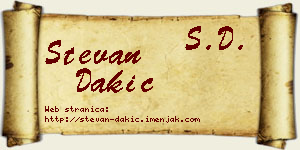 Stevan Dakić vizit kartica